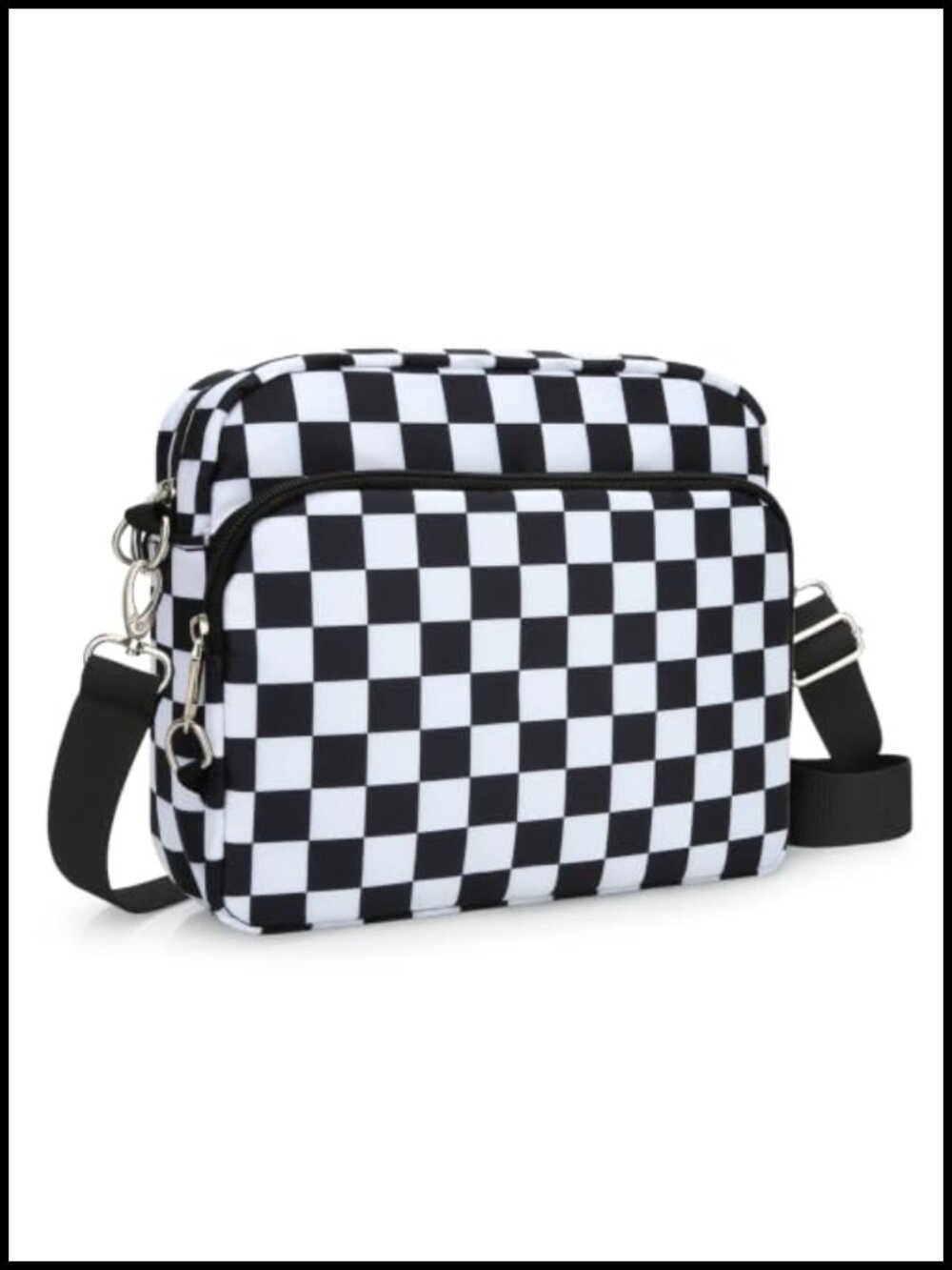 Anti-Theft RFID Nylon Crossbody Bag Zip Travel Purse for Women